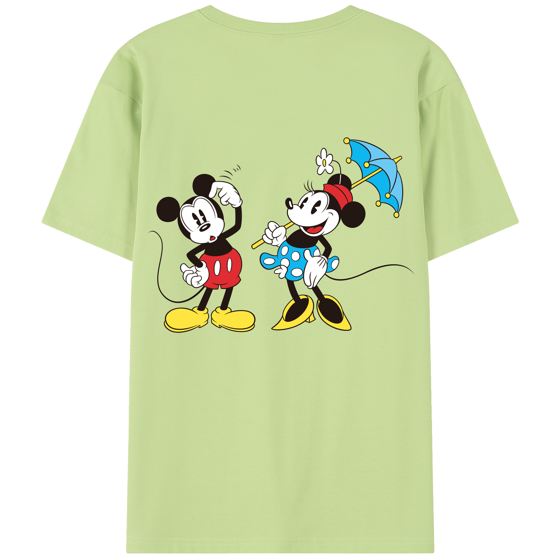 （画像用） ミッキーマウス Mickey Mouse 綿100％半袖Tシャツ（背面プリント）